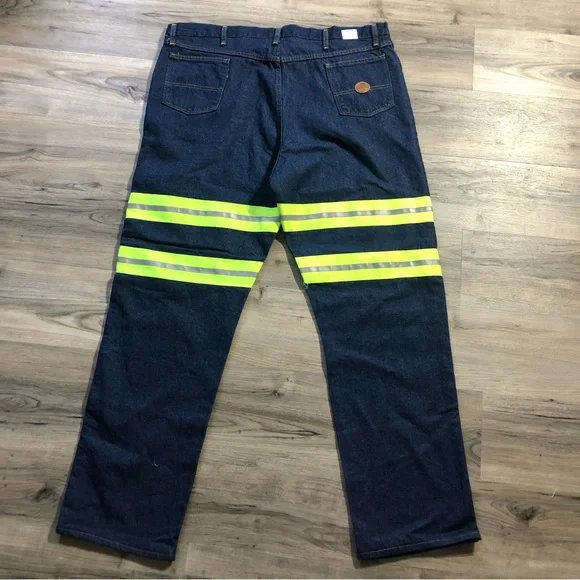 Kap Hi Vis Reflective Work Jeans, Size: 44x37 - Picture 2 of 7
